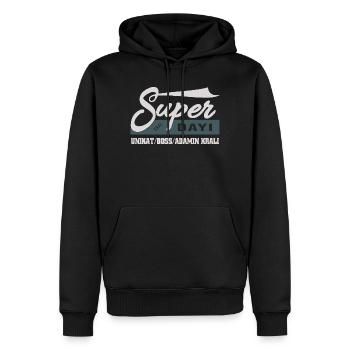 Mein Super Dayi, einzigartig und Chef Türk Onkel - Men’s Premium Organic Hoodie - black - Front - Nico (187cm)