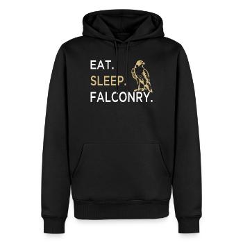 Falknerei Falkner Falknerin Beizjagd Greifvogel - Männer Premium Bio Hoodie - Schwarz - Vorne - Nico (187cm)