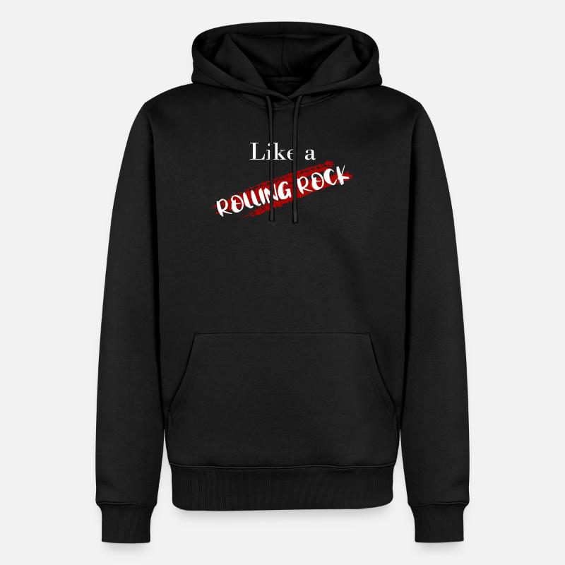 A Rolling Rock - Männer Premium Bio Hoodie - Schwarz