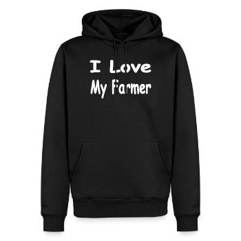 Bauer - Männer Premium Bio Hoodie - Schwarz - Vorne - Nico (187cm)