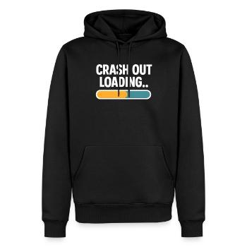 Crash Out Chargement Barre de progression Drôle de dicton - Sweat à capuche Premium bio Homme - noir - Devant - Nico (187cm)