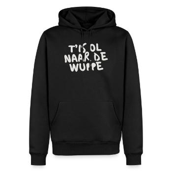 C’EST OL À LA WUPPE - Sweat à capuche Premium bio Homme - noir - Devant - Nico (187cm)