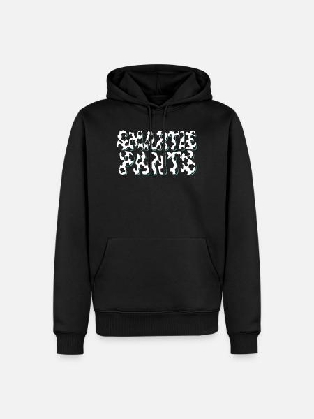 Blasen-Graffiti mit Türkis-Außenlinie - Männer Premium Bio Hoodie - Schwarz