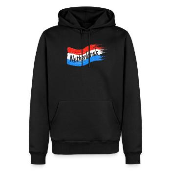 Drapeau néerlandais - Sweat à capuche Premium bio Homme - noir - Devant - Nico (187cm)
