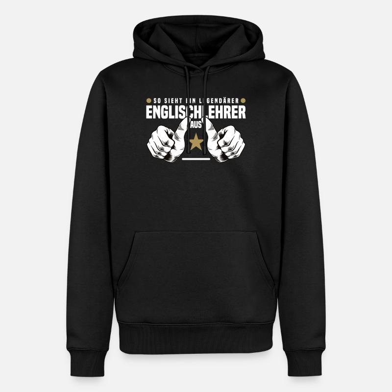 Professeur d’anglais - Sweat à capuche Premium bio Homme - noir
