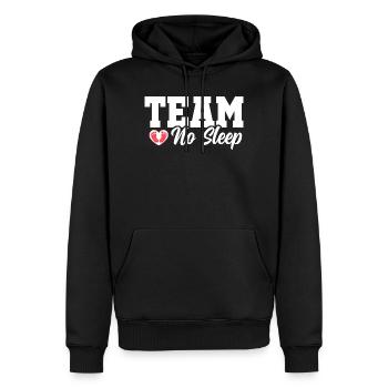 Team No Sleep - Männer Premium Bio Hoodie - Schwarz - Vorne - Nico (187cm)