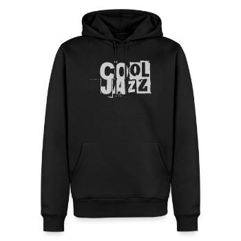 Typographie en détresse Cool Gazz - Sweat à capuche Premium bio Homme - noir - Devant - Nico (187cm)