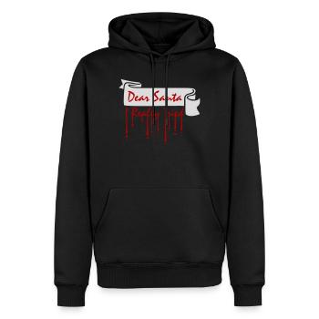 Cher Père Noël, j’ai vraiment essayé l’humour de Noël drôle - Sweat à capuche Premium bio Homme - noir - Devant - Nico (187cm)