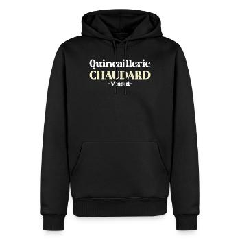Quincaillerie Chaudard Vesoul - La 7eme Compagnie - Sweat à capuche Premium bio Homme - noir - Devant - Nico (187cm)