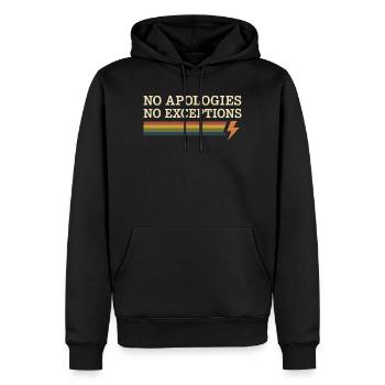 Groovy Pride Retro Égalité Queer Histoire - Sweat à capuche Premium bio Homme - noir - Devant - Nico (187cm)