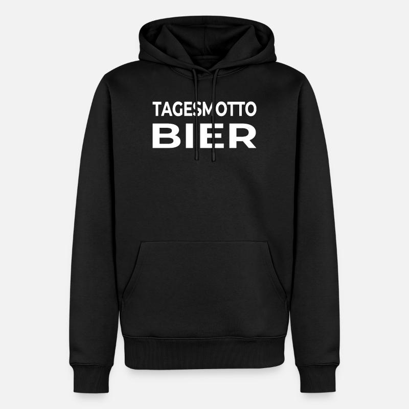 Bier - Männer Premium Bio Hoodie - Schwarz