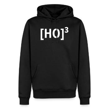 Ho Ho Ho lustige Weihnachten - Männer Premium Bio Hoodie - Schwarz - Vorne - Nico (187cm)