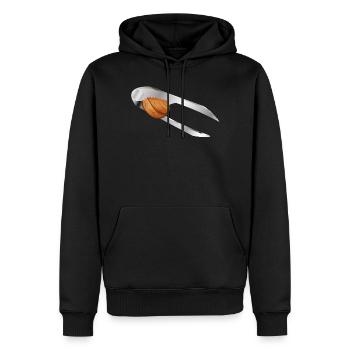 Noyer dans un casse-noisette – motif classique de Noël - Sweat à capuche Premium bio Homme - noir - Devant - Nico (187cm)