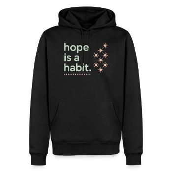 Sensibilisation à la santé mentale, - Sweat à capuche Premium bio Homme - noir - Devant - Nico (187cm)