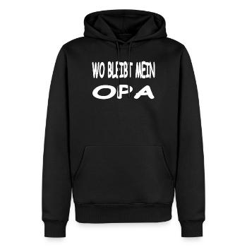 Opa - Männer Premium Bio Hoodie - Schwarz - Vorne - Nico (187cm)