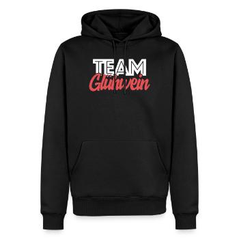 Équipe Vin chaud Marché de Noël Dicton de Noël - Sweat à capuche Premium bio Homme - noir - Devant - Nico (187cm)