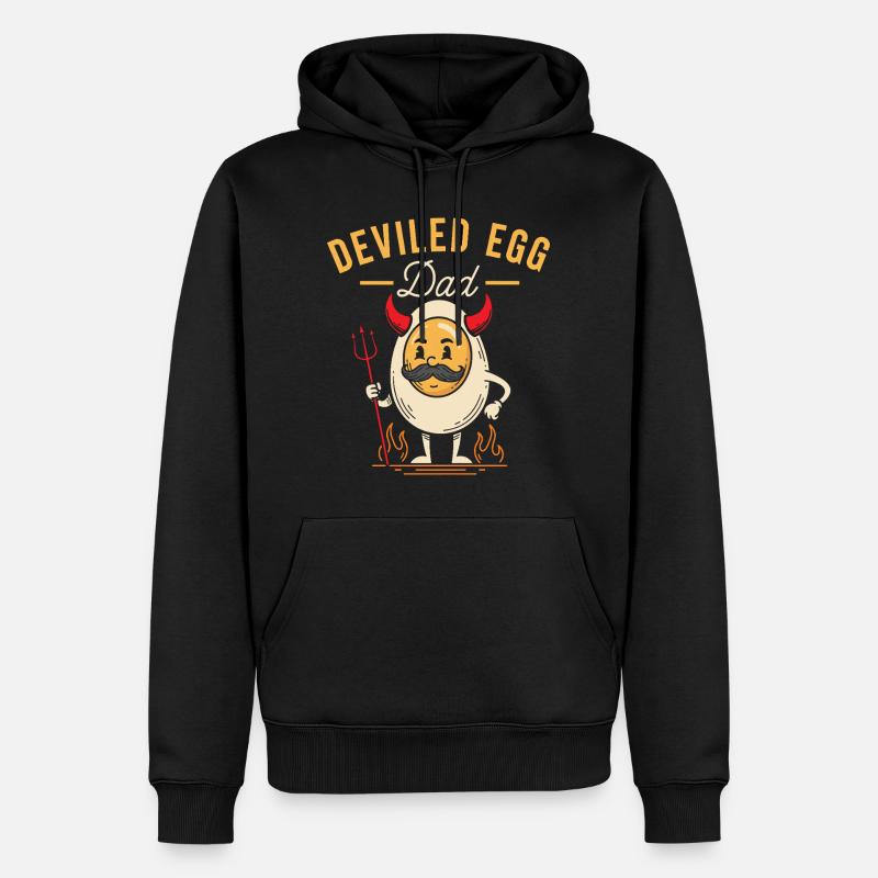 Deviled Egg Dad Thanskgiving Dinner - Men’s Premium Organic Hoodie - black