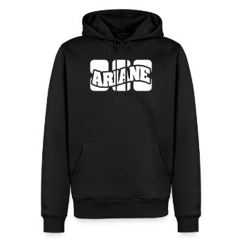 Name Ariane - Männer Premium Bio Hoodie - Schwarz - Vorne - Nico (187cm)