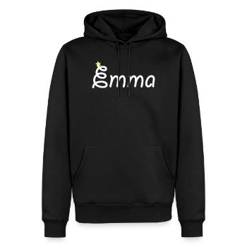 Emma - Sweat à capuche Premium bio Homme - noir - Devant - Nico (187cm)