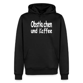 Kuchen - Männer Premium Bio Hoodie - Schwarz - Vorne - Nico (187cm)