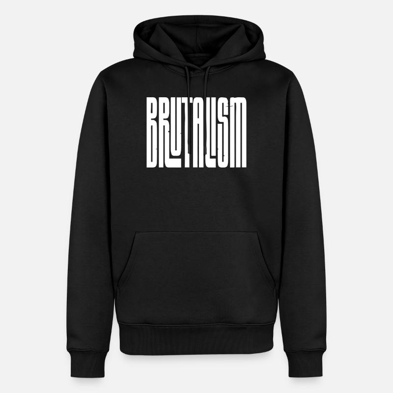 Brutalisme Typographie concrète - Sweat à capuche Premium bio Homme - noir