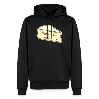 Humor Brie-Käse - Männer Premium Bio Hoodie - Schwarz - Vorne - Nico (187cm)