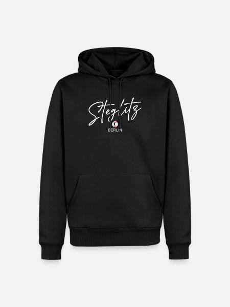 Steglitz - Berlin Flag - Berlin Bear - Men’s Premium Organic Hoodie - black