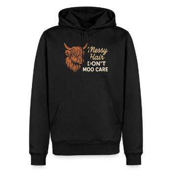 Highland Cow Rustikales Tier Niedliches - Männer Premium Bio Hoodie - Schwarz - Vorne - Nico (187cm)