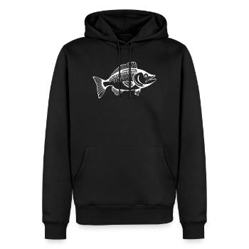 Fish Angler T-shirt Cadeau Angler - Sweat à capuche Premium bio Homme - noir - Devant - Nico (187cm)