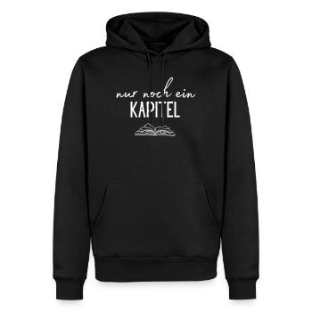 Nur noch ein Kapitel – Design für Buchliebhaber - Männer Premium Bio Hoodie - Schwarz - Vorne - Nico (187cm)