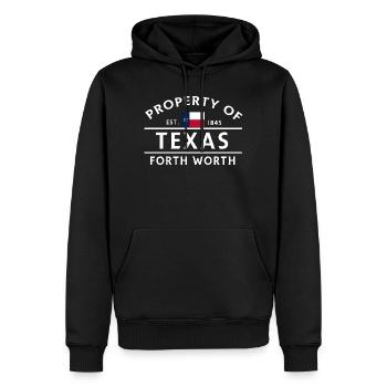 Fort Worth, Texas Kulturerbe 1845 - Männer Premium Bio Hoodie - Schwarz - Vorne - Nico (187cm)