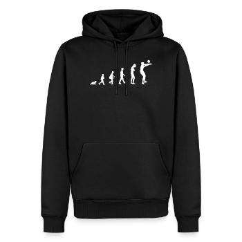 Développement en tant que joueur de volley-ball / sport de volley-ball - Sweat à capuche Premium bio Homme - noir - Devant - Nico (187cm)