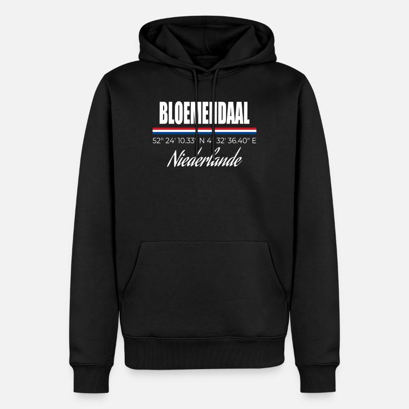 Bloemendaal - Sweat à capuche Premium bio Homme - noir