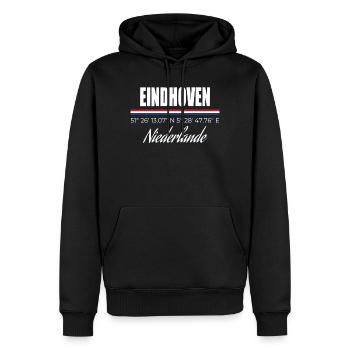 Eindhoven - Männer Premium Bio Hoodie - Schwarz - Vorne - Nico (187cm)