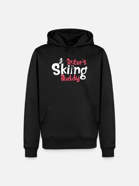 Funny Ski Lovers Graphic for Sisters - Men’s Premium Organic Hoodie - black