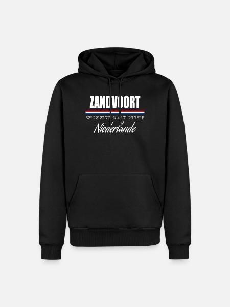 Zandvoort - Sweat à capuche Premium bio Homme - noir