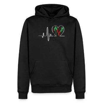 Trading Finanzen Aktien Geld Bitcoin Kapital - Männer Premium Bio Hoodie - Schwarz - Vorne - Nico (187cm)
