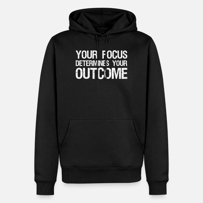 Votre concentration détermine votre résultat - Sweat à capuche Premium bio Homme - noir