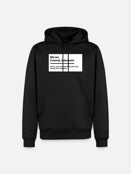Mom as in the Duden funny shirt as a gift - Men’s Premium Organic Hoodie - black