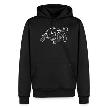 Schildkröten Schildkröten - Männer Premium Bio Hoodie - Schwarz - Vorne - Nico (187cm)