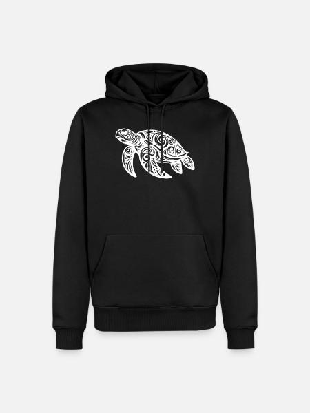 Tribal Magic – Turtle of Ornaments - Men’s Premium Organic Hoodie - black