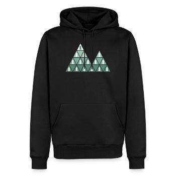 Tannen & Berge - Männer Premium Bio Hoodie - Schwarz - Vorne - Nico (187cm)