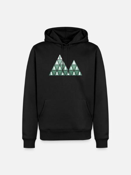 Fir Trees & Mountains - Men’s Premium Organic Hoodie - black