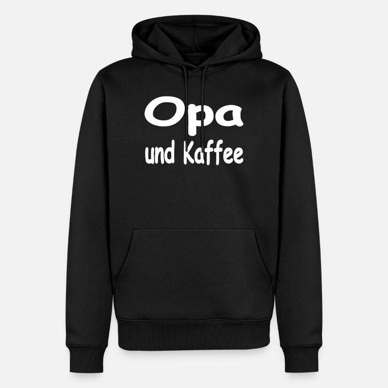 Opa - Männer Premium Bio Hoodie - Schwarz