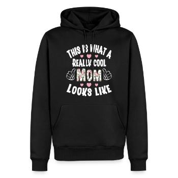 Mama - Männer Premium Bio Hoodie - Schwarz - Vorne - Nico (187cm)