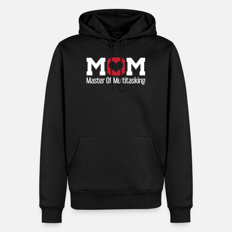 Maman Maître du design multitâche - Sweat à capuche Premium bio Homme - noir