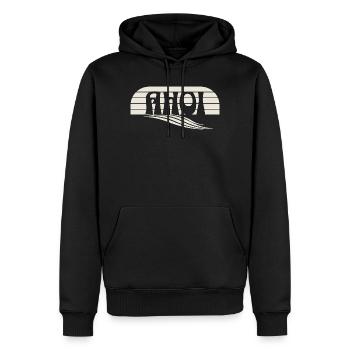 Ohé - Sweat à capuche Premium bio Homme - noir - Devant - Nico (187cm)