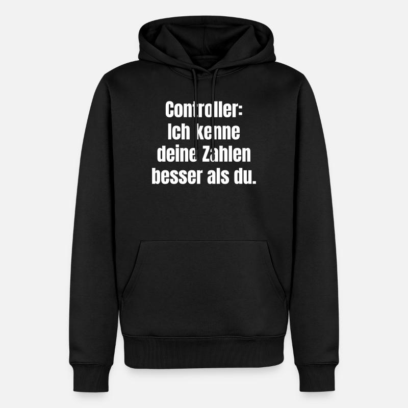 Controller: Zahlen besser kennen - Männer Premium Bio Hoodie - Schwarz