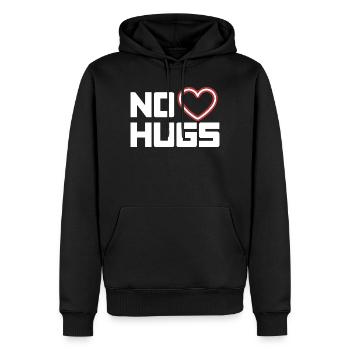 No Hugs Bitte Abstand Halten Umarmung Anti Social - Männer Premium Bio Hoodie - Schwarz - Vorne - Nico (187cm)