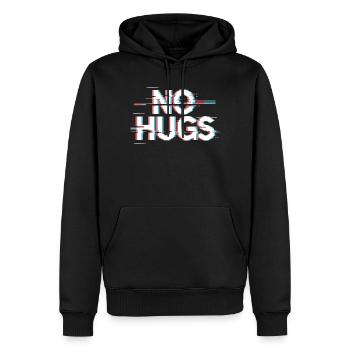 No Hugs Bitte Abstand Halten Umarmung Anti Social - Männer Premium Bio Hoodie - Schwarz - Vorne - Nico (187cm)